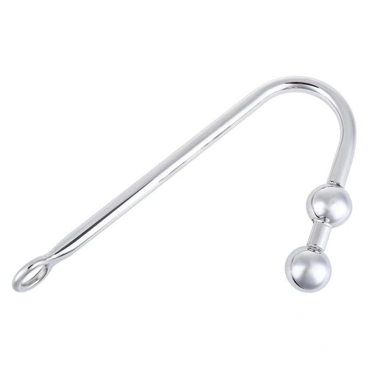 Pleasurable Stainless 4417 Anal Two Balls Steel Hook 0719